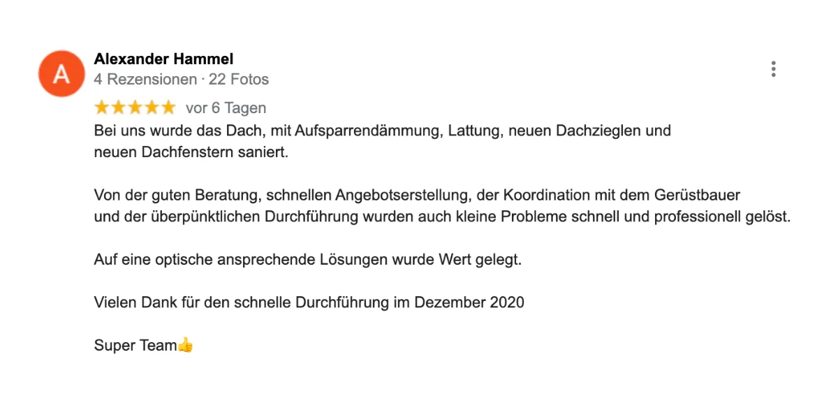 Bewertung Alexander Hammel